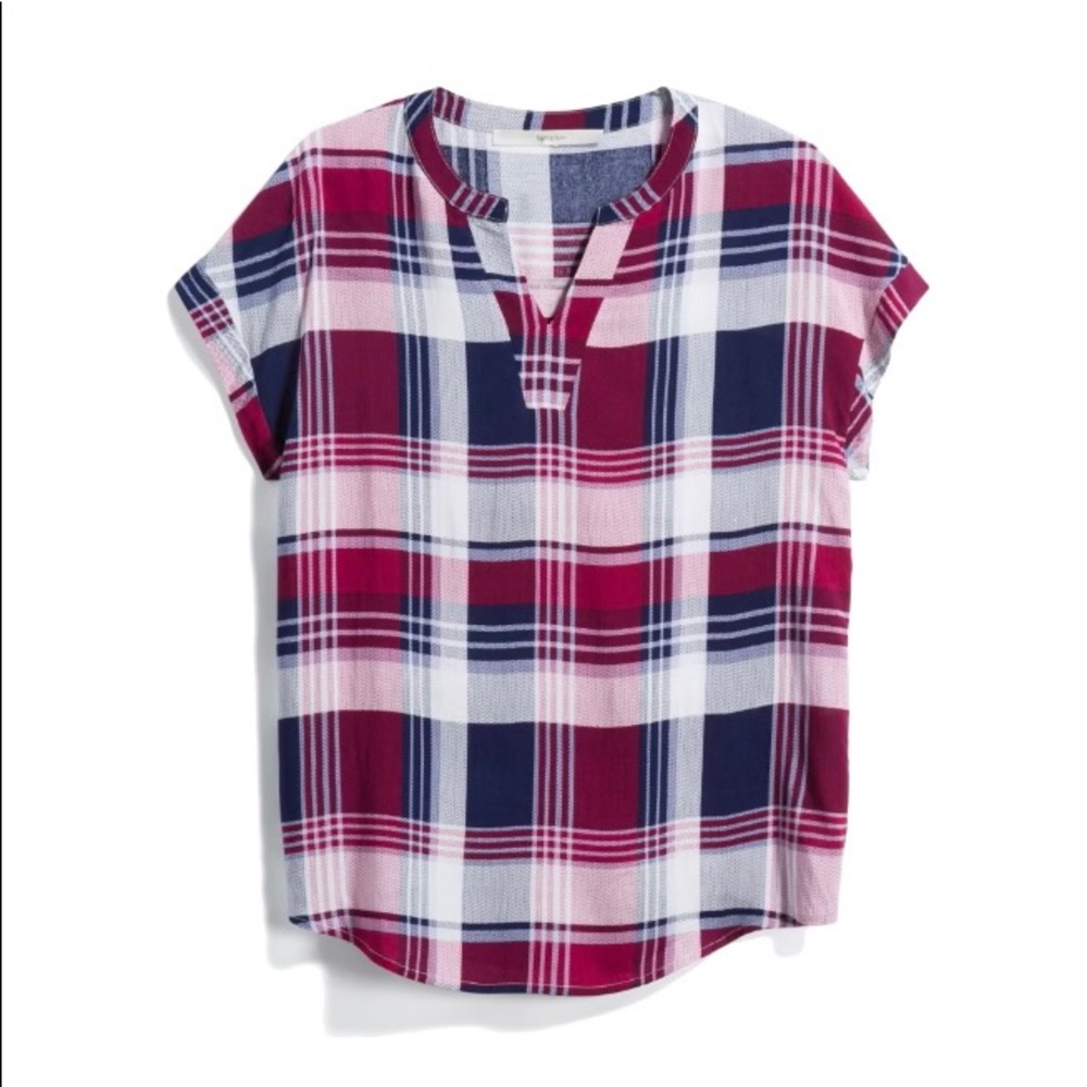 FUN2FUN Harper Split Neck Top
